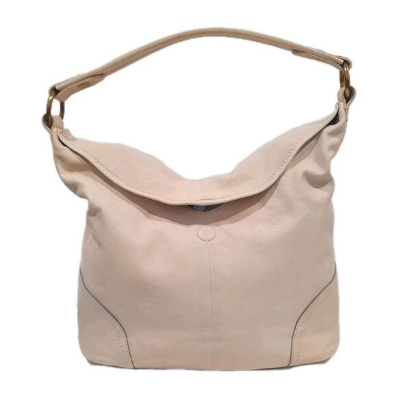 Frye Hobo Fold Over Stone Beige Leather Campus Madison Shoulder Purse Bag Medium - Picture 2 of 9